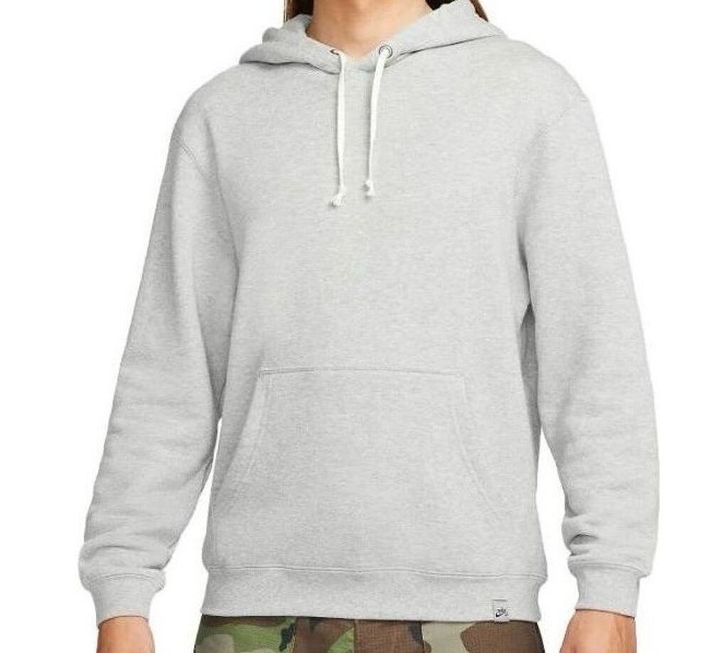 Nike SB Skate Hoodie Solid Grey Heather Mens Large Sweatshirt Zipper Pocket